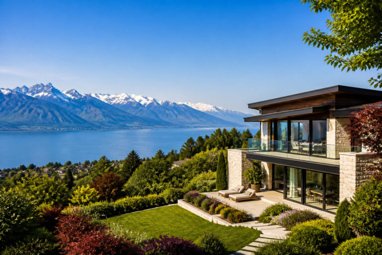 Villa moderne sur les rives du lac leman
