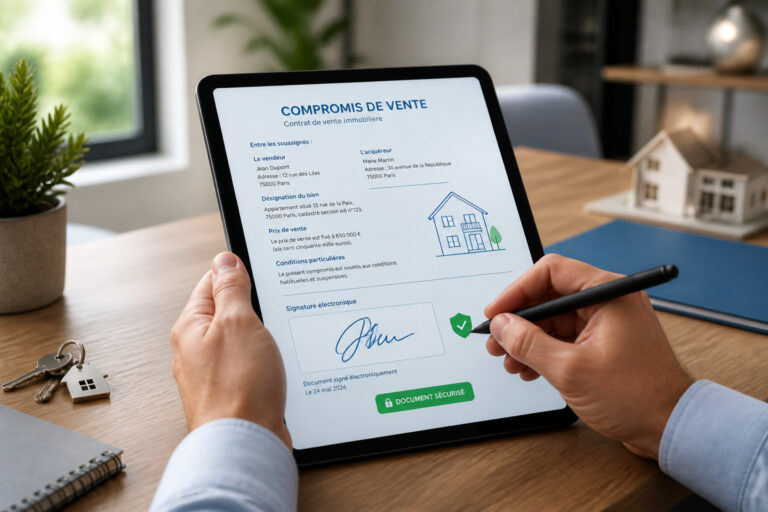 Signature electronique dun compromis de vente