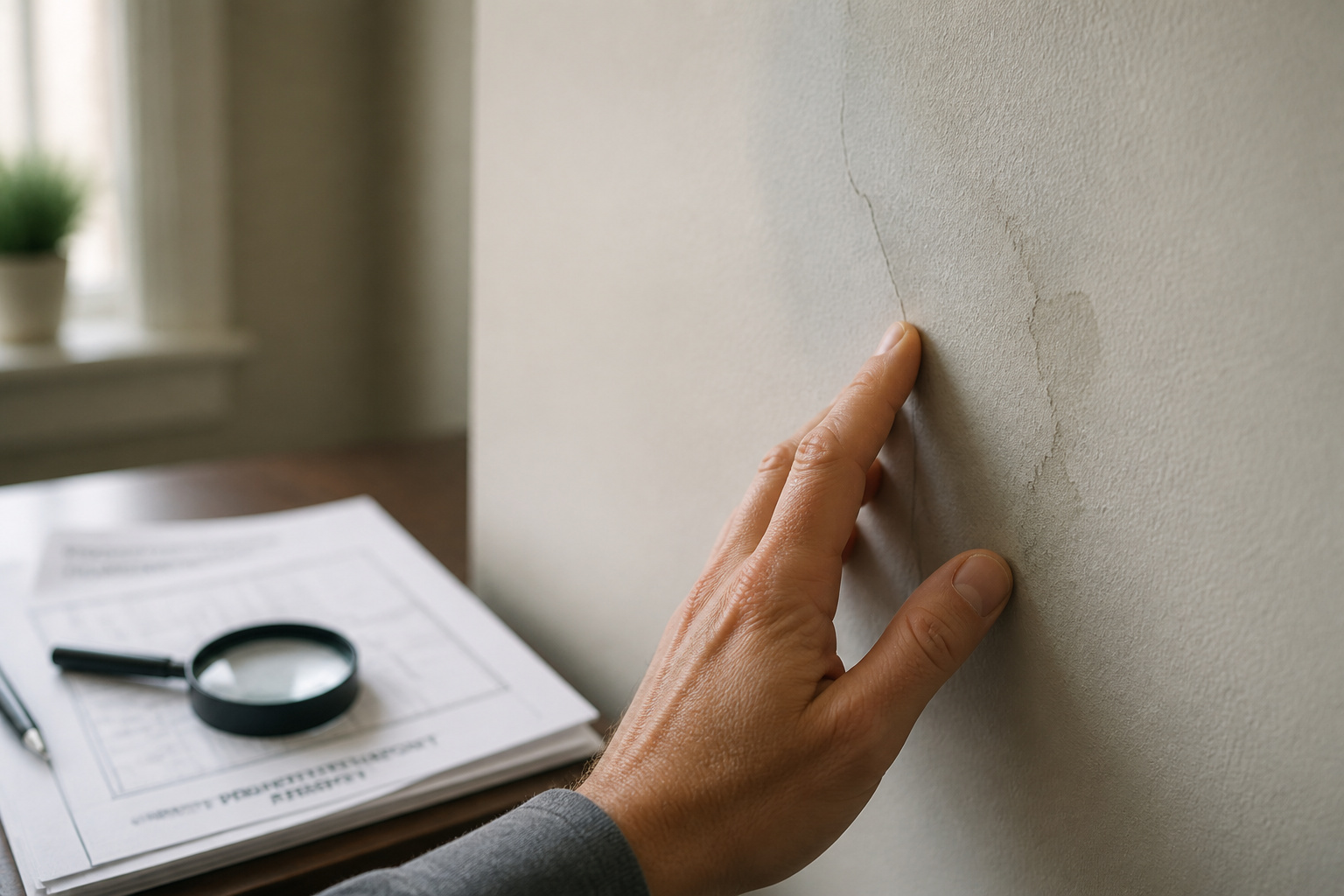 Inspection dun mur interieur