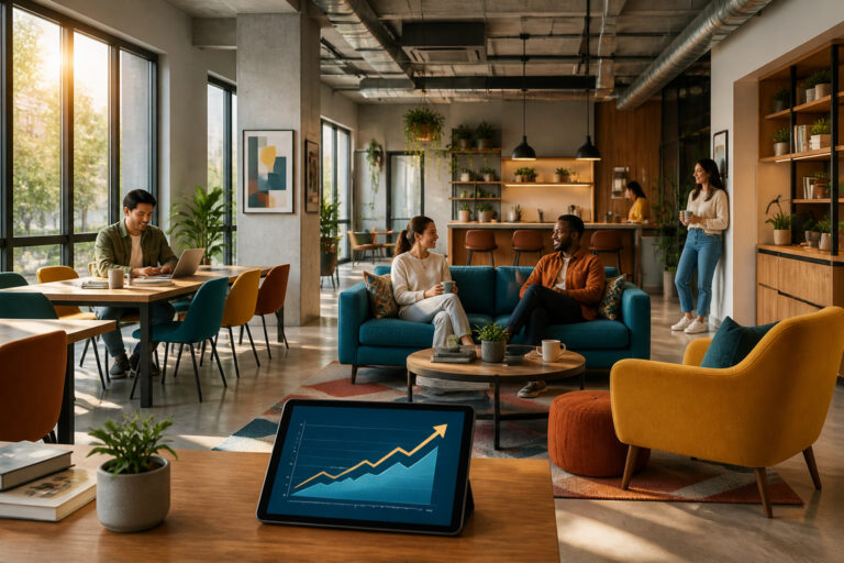 Espace de coworking moderne et convivial