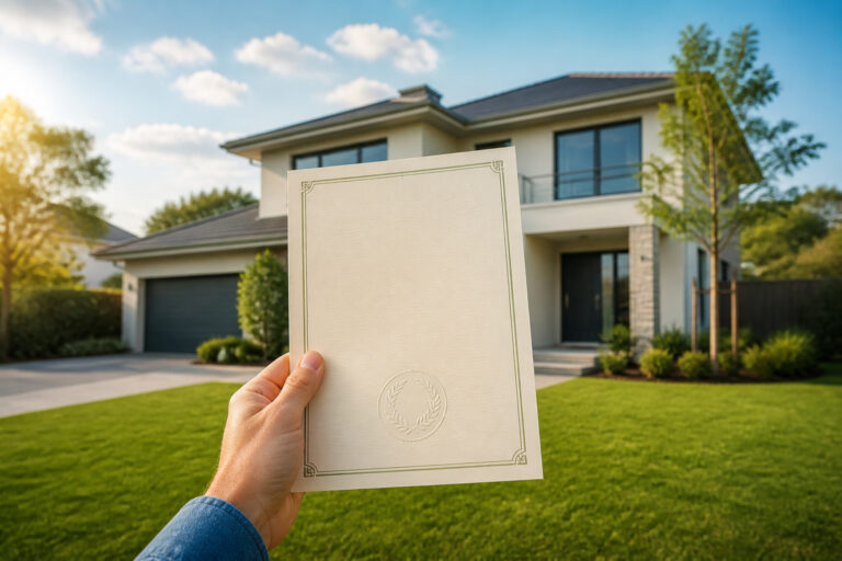 Permis dhabiter et maison moderne